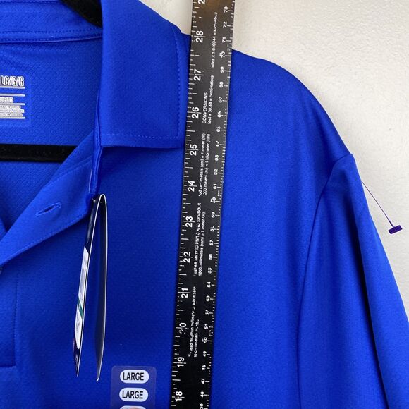 Under Armour shirt Mens L Blue short sleeve polo golf HeatGear NWT - Picture 9 of 10